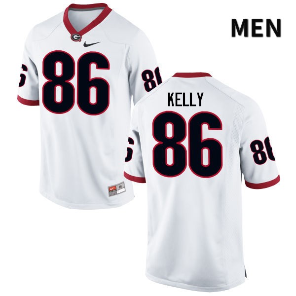 Georgia Bulldogs Men's Davis Kelly #86 White Stitched College UGA Football Jersey 23DH014RD